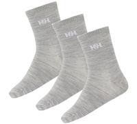 Helly Hansen Niños Unisex Calcetín de lana K Basic 3pk, Gris melange, 23-25