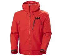 Helly-Hansen Odin 9 Worlds 3.0 Shell Jacket - Chaqueta impermeable para hombre, resistente al viento, transpirable, compatible con casco, material reciclado, 222 Alerta Rojo, Medium