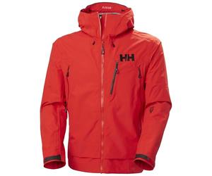 Helly-Hansen Odin 9 Worlds 3.0 Shell Jacket - Chaqueta impermeable para hombre, resistente al viento, transpirable, compatible con casco, material reciclado, 222 Alerta Rojo, Medium