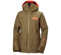 Helly Hansen Powderqueen 3.0, chaqueta de esquí, mujer, marrón 36(S) Sepia