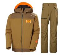 Helly Hansen Powdreamer 2.0/Sogn Cargo, conjunto de esquí, hombre, marrón