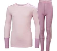 Helly-Hansen - Ropa interior técnica niños - Jr Lifa Merino Midweight Set Purple Clay de Lana - Talla 10 años - Púrpura Púrpura 10 años