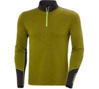 Helly-Hansen - Ropa interior térmica - Lifa Merino Midweight 1/2 Zip Olive Green de Lana - Talla M - Verde Verde M