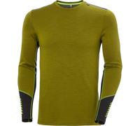 Helly-Hansen - Ropa interior térmica - Lifa Merino Midweight Crew Olive Green de Lana - Talla M - Verde Verde M