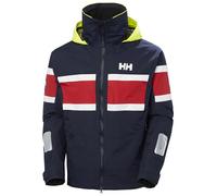 Helly-Hansen Salt Original Jacket - Abrigo de vela para hombre, diseño de rayas, impermeable, con capucha reflectante