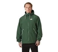 Helly-Hansen Sandoy - Chaqueta impermeable estándar para hombre, color verde selva 390