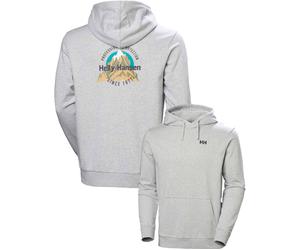 Helly-Hansen - Sudaderas - Core Graphic Hoodie Grey Melange - Talla L - Gris Gris L