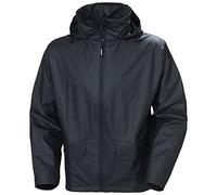 Helly Hansen Voss, 590-M70180 Chaqueta Impermeable, Hombre, M, Negro | Resistente al viento con tecnología Helox+, elástico completo, capucha plegable y ajustable, cremallera frontal YKK