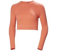 Helly Hansen W Allure Crop LS Top sin Costuras Camisa, Peach Echo, XL para Mujer