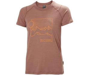 HELLY HANSEN W Durawool Graphic T-shirt - Mujer - Marrón - talla XS- modelo 2025