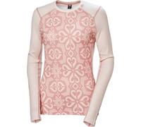 Helly Hansen Lifa® Merino Midweight Graphic Long-sleeve Crew Base Layer Mujer Rosa L L