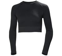 Helly-Hansen Womens W Allure Seamless Crop Ls Top, Negro, XS