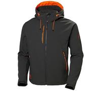 Helly-Hansen Workwear Chelsea Evolution - Chaqueta softshell con capucha para hombre, color gris oscuro 970, talla M, Gris oscuro 970, Medium