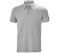 Helly-Hansen Workwear Kensington Tech - Polo para hombre, ligero, transpirable, manga corta, para alta movilidad, 931 Mid Grey, Large