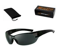 Helly® - No.1 Bikereyes® - Gafas de sol para moto, antivaho, cortavientos, irrompibles, gran comodidad, gafas de sol i-Cut (ahumadas [583])