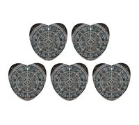 Helm Of Awe - Ambientador colgante de incienso para coche, paquete de 5 hojas colgantes perfumadas para automóvil, hogar, decoración interior de automóvil, forma de amor, estilo gris