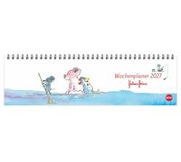 Helme Heine: Wochenquerplaner 2027: Praktischer Tischquerkalender mit Spiralbindung. Liebevoll illustrierter Tisch-Kalender von Helme Heine mit den drei Freunden