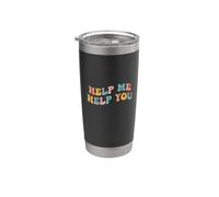 Helme Help You Funny Meme Viral Popular Cultura Terapia Vaso térmico de acero inoxidable de doble pared