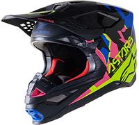 Helmet Alpinestars Supertech S-M8 Echo Black/Blue Yellow Pink FL L