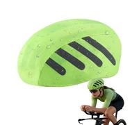Helmet Covers - Waterproof Cycling Headgear Guard, Professional Reflective Strips Windproof Rain Supply, Heavy Duty Men Women Youth Adult Gear, Outdoor City Road, Green High Visibility Safety Device