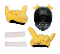 Helmet Decor Plush Ornament, Funny Hand Gesture Topper, Cycling Helmet Accessory Kit, Bike Rider Personality Decoration, Teen Adult Men Women Styling Add on Fun Outdoor Ride 4.72x4.53 pulgadas