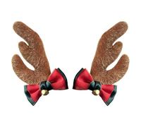 Helmet Decoration 2 Piece Reindeer Antler Charm Horns Accessory for Ski Costume Cosplay Halloween Christmas Party Festive Holiday Supplies