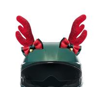 Helmet Decoration Reindeer Antler Charm, 2-Piece Festive Helmet Horns Accessory, Universal Size Holiday Costume Add-On For Ski Gear, Soft Plush Antlers For Outdoor Sports Helmets, Christmas Cosplay Ac