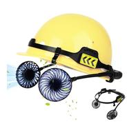 Helmet Fan, Hard Hat Cooler, Adjustable 3-Speed Cooling Device, Built-In Night Light Compact, Helmet Coolers for Industrial, Outdoor, Construction, Warehouse, Agricultural Use, Black