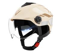 Helmet for Motorcycle, Double Visor Scooter Riding Gear, Adjustable Fit Hard-Shell Safety Hat with UV Protection, Ideal for Adult, Husband, Wife, Son, Friends, Daily Commutes and Travel