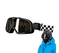 Helmet Goggles | Retro Motorcycle Sports Goggls | Anti-Wind, Dustproof, Dirtbike and Ski Eyewear | 3/4 Helmet Compatible, Protective Outdoor Ģoggles For Men and Women, Riding, Mountain Biking, Skiing
