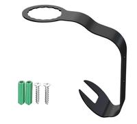 Helmet Hanger, Wall Mount Hook, No-Drill Adhesive Design with Space-Saving Storage, Hat and Gear Organizer for Garage, Living Room, Keys, Hats, Gloves, Bags, Black and Silver