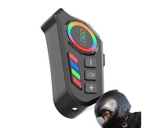 Helmet Headphones, Helmet Communication System, Voice Assistant Earphones, Colorful LED Lights, Noise Cancellation Design, 1 Set Black, for Cycling, ATV, Snowmobile, Outdoor Riding