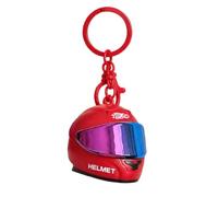Helmet Keychain with Light - Mini Motorcycle Charm, LED Bag Pendant Decor | ABS mini helmet charm with integrated LED light for backpacks handbags zippers keys travel commutes camping and low light use