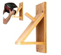 Helmet Rack Wall Mount - 11.81 Inch Wooden Gear Display | Motorcycle Helmet Holder, Stylish Storage Organizer for Garage Living Room, Basement Workshop and Apartment Entryway