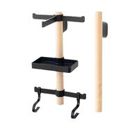 Helmet Wall Mount - Cycling Accessory Rack, Compact Shoe and Glasses Hanger, Professional Gear Management Support, Home Improvement Category, Sleek Grey Multi Component