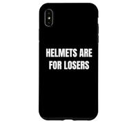 Helmets Are For Losers Funny Bike Riding Skateboarding Tees Carcasa para iPhone XS MAX