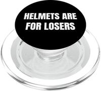 Helmets Are For Losers Funny Bike Riding Skateboarding Tees PopSockets PopGrip para MagSafe