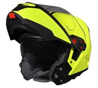 Helmets SMK Gullwing Amarillo Hi Vision Brillo, Casco de Moto Modular Abatible PJ para Hombre y Mujer, con Visor Solar Ahumado, Interior Desmontable, 22.06 (XXL)