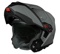 Helmets SMK Gullwing Gris Nardo Mate, Casco de Moto Modular Abatible PJ para Hombre y Mujer, con Visor Solar Ahumado, Interior Desmontable, 22.06 (L)