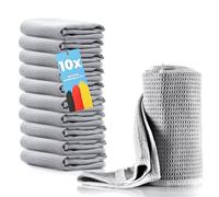 HELOME 10 paños secos de microfibra, paños de cocina, 38 x 60 cm, para baño, cocina, coche, parabrisas y comercios. Secado sin rayas. Para ventanas, cabinas de ducha, vasos, cubiertos y vajilla