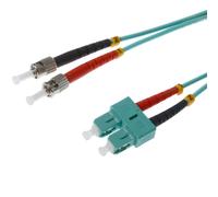 Helos 10m om3 sc/st cable de fibra óptica e infiniband turquesa