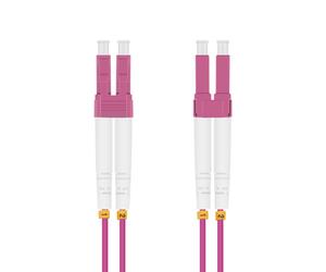 Helos 10m om4 lc/lc cable de fibra óptica e infiniband violeta