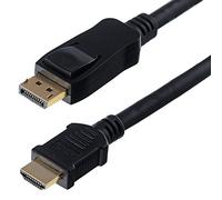 Helos 118881 10m DisplayPort HDMI Negro adaptador de cable de vídeo - Adaptadores de cable de vídeo (10 m, DisplayPort, HDMI, Macho, Macho, Oro)
