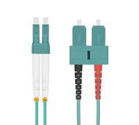 Helos 2m om3 lc/sc cable de fibra óptica e infiniband turquesa