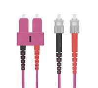 Helos 3m om4 sc/st cable de fibra óptica e infiniband 2x st violeta