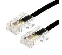 Helos Cable de conexión 8P4 C/8P4 C Macho 4 Conductores 3 m Negro