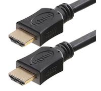 Helos Cable de conexión HDMI A ST/St de alta velocidad, Full HD, 4 K, UHD, dorado, 7,5 m, 118873