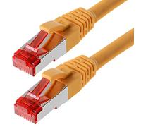 Helos Cable Patch S/FTP (PIMF) Cat 6 Amarillo 1m - Cable Patch con schmalem Knickschutz
