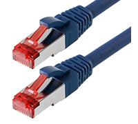 Helos Cable Patch S/FTP (PIMF) Cat 6 Azul 3m - Cable Patch con schmalem Knickschutz