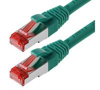 Helos Cable Patch S/FTP (PIMF) Cat 6 Verde 0,25m - Cable Patch con schmalem Knickschutz